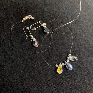 Swarovski Crystal Naked Necklace with earrings Set